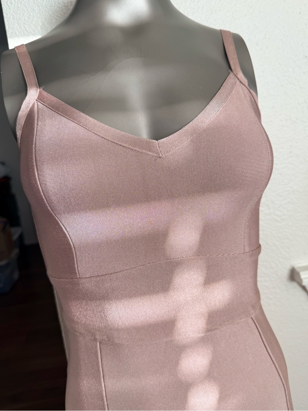 Dance & Marvel Satin-Look Slip Dress in Mauve Pink